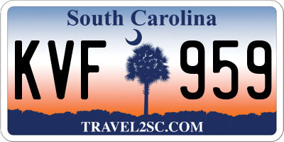 SC license plate KVF959