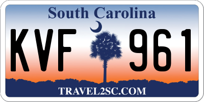 SC license plate KVF961