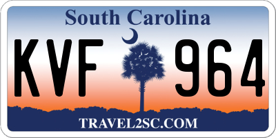 SC license plate KVF964