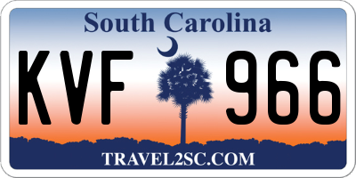 SC license plate KVF966
