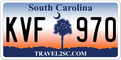 SC license plate KVF970