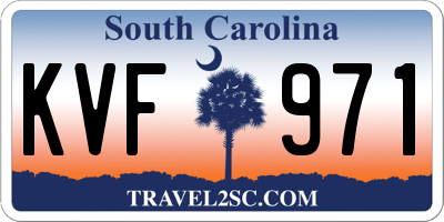 SC license plate KVF971