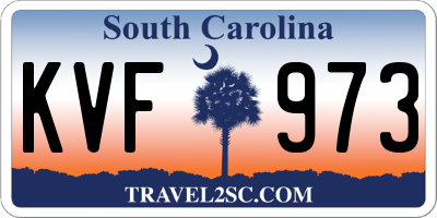 SC license plate KVF973