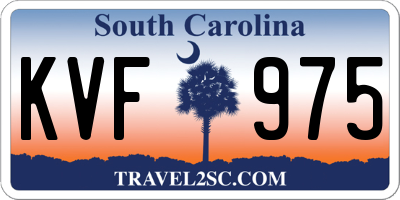 SC license plate KVF975
