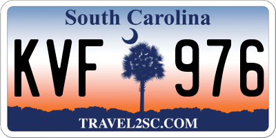 SC license plate KVF976