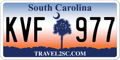 SC license plate KVF977