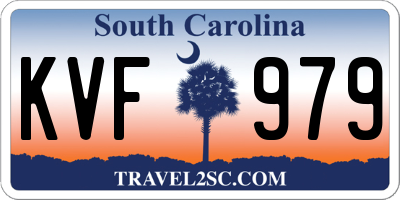 SC license plate KVF979