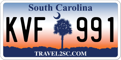 SC license plate KVF991