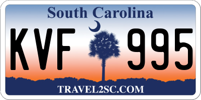 SC license plate KVF995