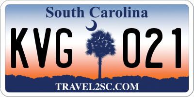 SC license plate KVG021