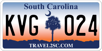 SC license plate KVG024