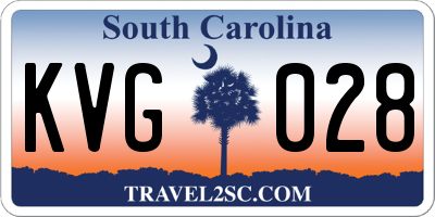SC license plate KVG028