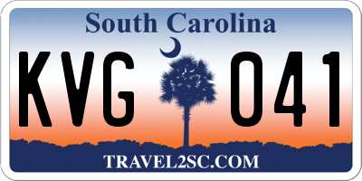 SC license plate KVG041