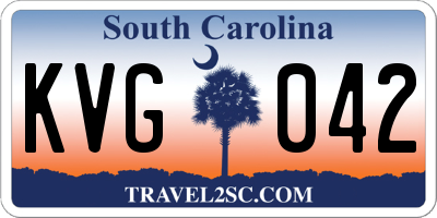 SC license plate KVG042