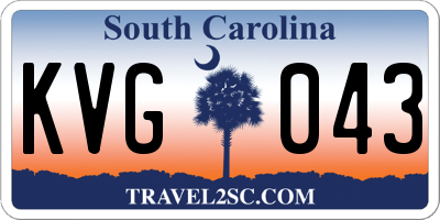 SC license plate KVG043