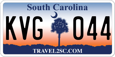 SC license plate KVG044