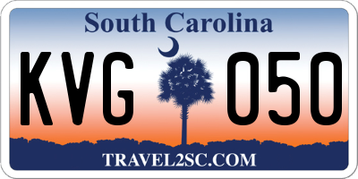 SC license plate KVG050