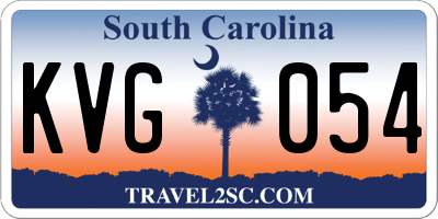 SC license plate KVG054