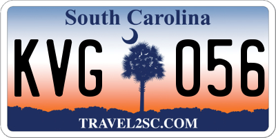 SC license plate KVG056