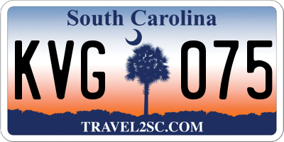 SC license plate KVG075