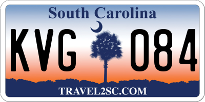 SC license plate KVG084
