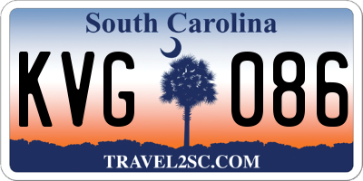 SC license plate KVG086
