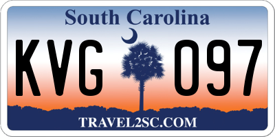 SC license plate KVG097