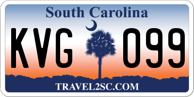 SC license plate KVG099