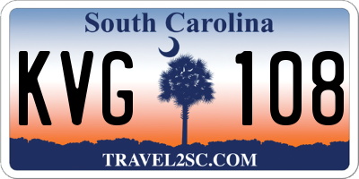 SC license plate KVG108