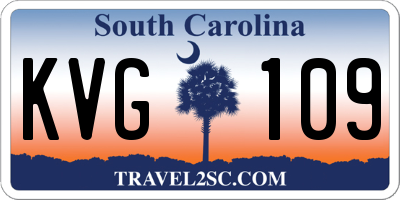 SC license plate KVG109