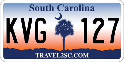 SC license plate KVG127