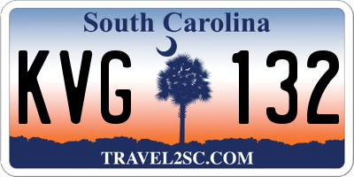 SC license plate KVG132