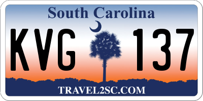 SC license plate KVG137