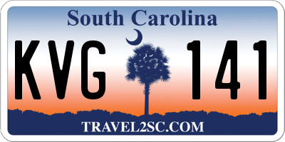 SC license plate KVG141