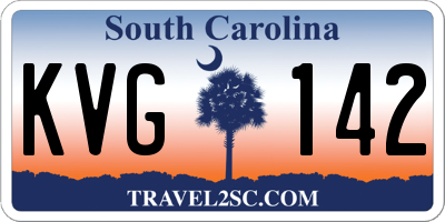 SC license plate KVG142