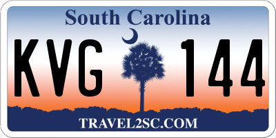 SC license plate KVG144