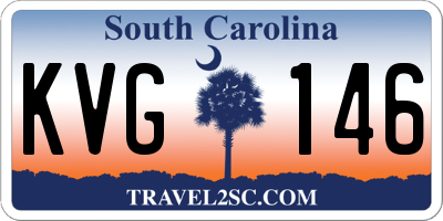 SC license plate KVG146