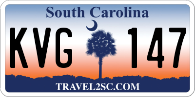SC license plate KVG147