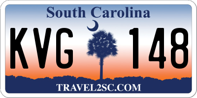 SC license plate KVG148