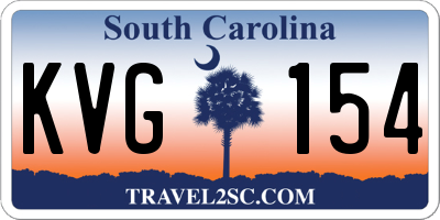 SC license plate KVG154
