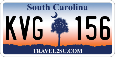 SC license plate KVG156