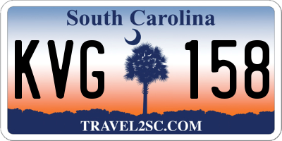 SC license plate KVG158
