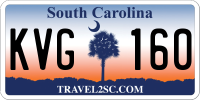 SC license plate KVG160