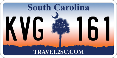 SC license plate KVG161
