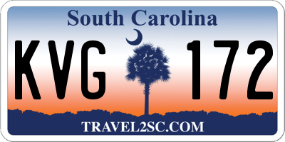SC license plate KVG172
