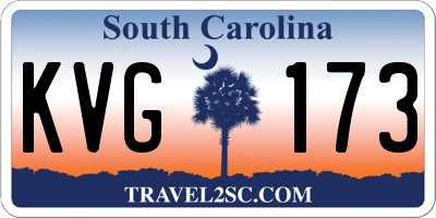 SC license plate KVG173