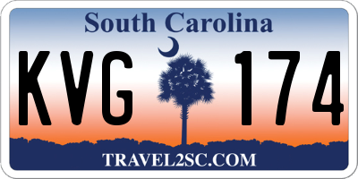 SC license plate KVG174