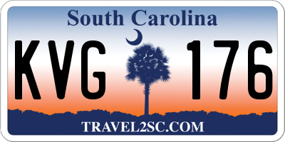 SC license plate KVG176