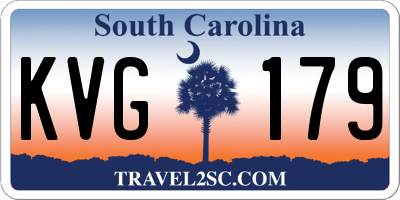 SC license plate KVG179