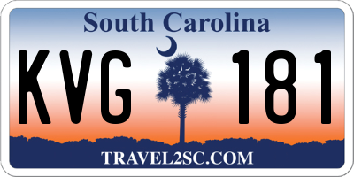 SC license plate KVG181